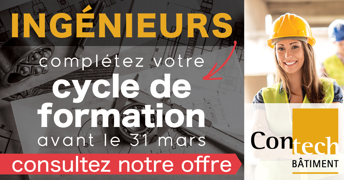 📢[INGÉNIEURS]📢
Profitez de notre sélection de formations à distance pour compléter votre cycle de formation avant le 31 mars ! 

Consultez notre offre juste ici :
#ingenieur #formation 

formations.contech.qc.ca/collections/fo…