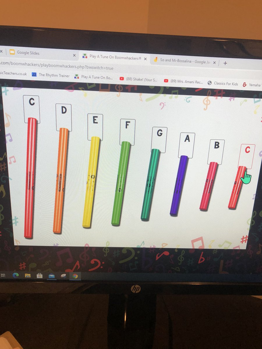 Timonium_music's tweet photo. This morning our CLS students used Jamboard to create their own pattern using so and mi. Then they performed their pattern using our virtual Boomwhackers. I was so proud of them! #BCPSMusic https://t.co/6mAkJfAkBD