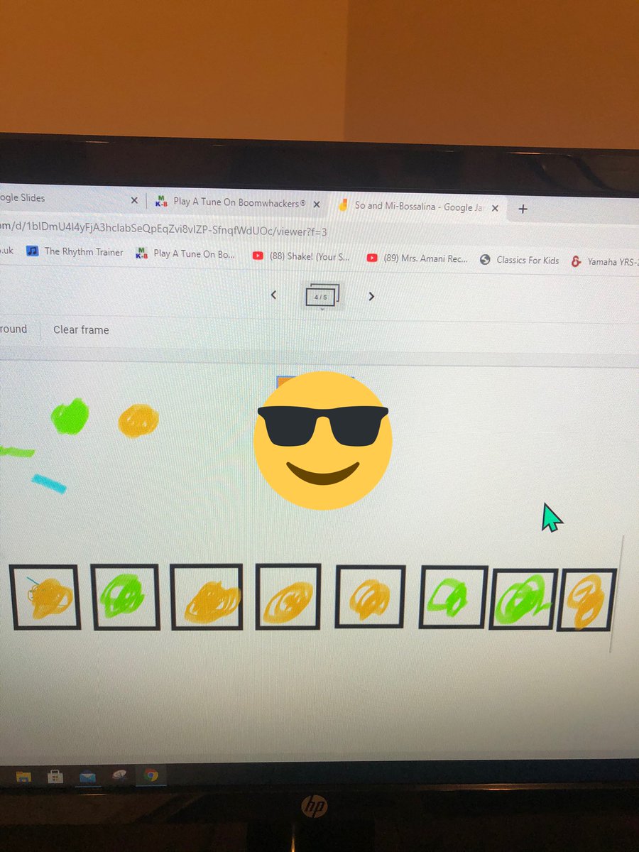 Timonium_music's tweet photo. This morning our CLS students used Jamboard to create their own pattern using so and mi. Then they performed their pattern using our virtual Boomwhackers. I was so proud of them! #BCPSMusic https://t.co/6mAkJfAkBD