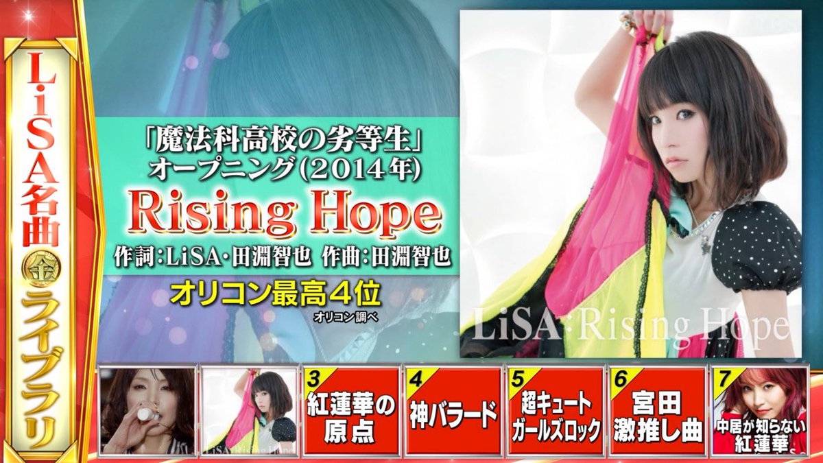 雪だるま Lisaさんの紹介に色々な作品と曲もありがとう Angel Beatsの一番の宝物 魔法科高校の劣等生のrising Hope Fate Zeroのoath Sign ソードアート オンラインのcatch The Moment 特に 個人的に ガルデモの紹介は嬉しいです 金スマ Lisa 宮田 雪だるま Lisaさんの紹介に色々な作品と曲もありがとう Angel Beatsの一番の宝物 魔法科高校の劣等生のrising Hope Fate Zeroのoath Sign ソードアート オンラインのcatch The Moment 特に 個人的に ガルデモの紹介は嬉しいです 金スマ Lisa 宮田