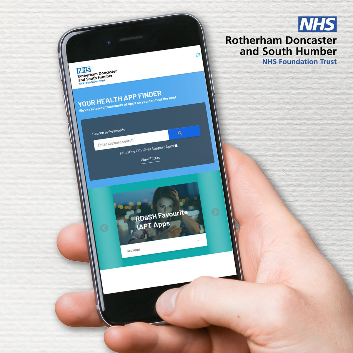 rdash_nhs's tweet photo. Looking for an app to support your #mental wellbeing and physical health? Then try our new #DigitalHealthApps library to browse and compare a wide range of apps for FREE go to https://t.co/IhVXlb9fkZ #NHS #Doncasterisgreat #NLincsisgreat #Rotherhamiswonderful @OrchaHealth https://t.co/TzyFJv4OQt