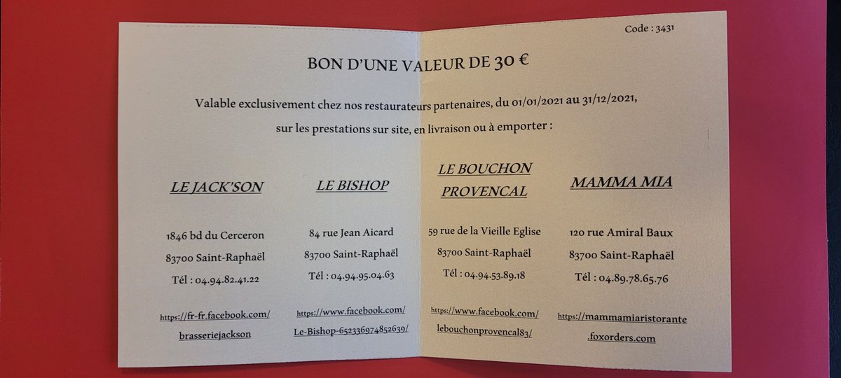 #SoutenonsNosCommerces
#SoutenonsNosRestaurants
#jaimesaintraphael
#NousSommesLaPourVous

Un clien d'oeil bienveillant à nos amis restaurateurs !