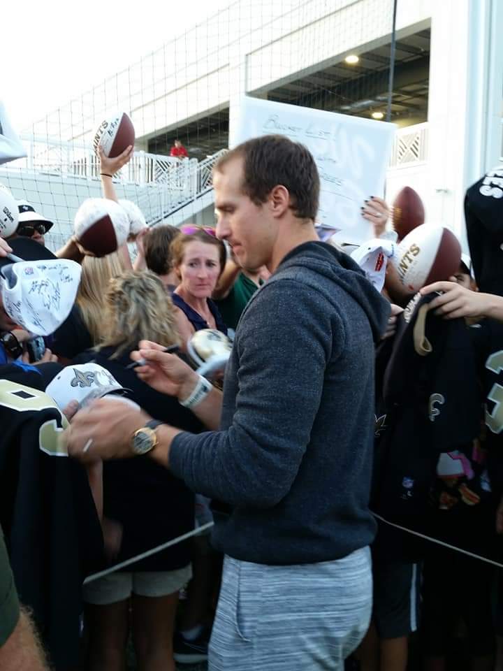That time I ended up as a bodyguard for Drew Brees.  Happy 42nd Birthday 