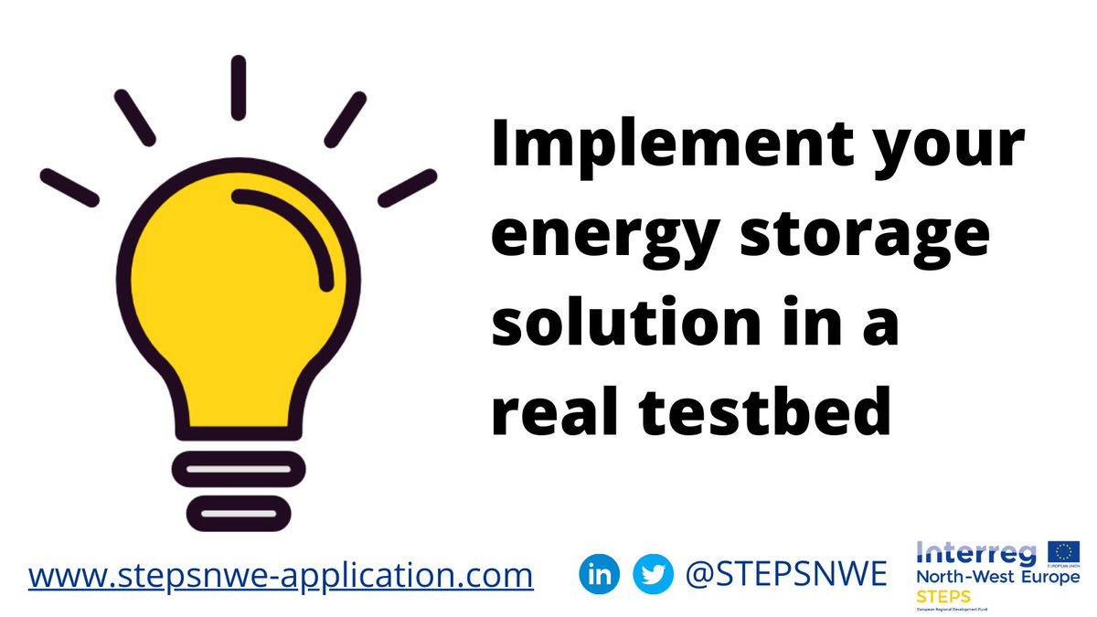 stepsnwe's tweet photo. Looking to take your #EnergyStorage solution to the next level? Apply to the STEPS Business Support Programme for an opportunity to demonstrate your solutions at a real end-user. Find out more via https://t.co/Pm8kIW3keV

#STEPSNWE #EnergyOpportunities https://t.co/EYT6jqHJtY