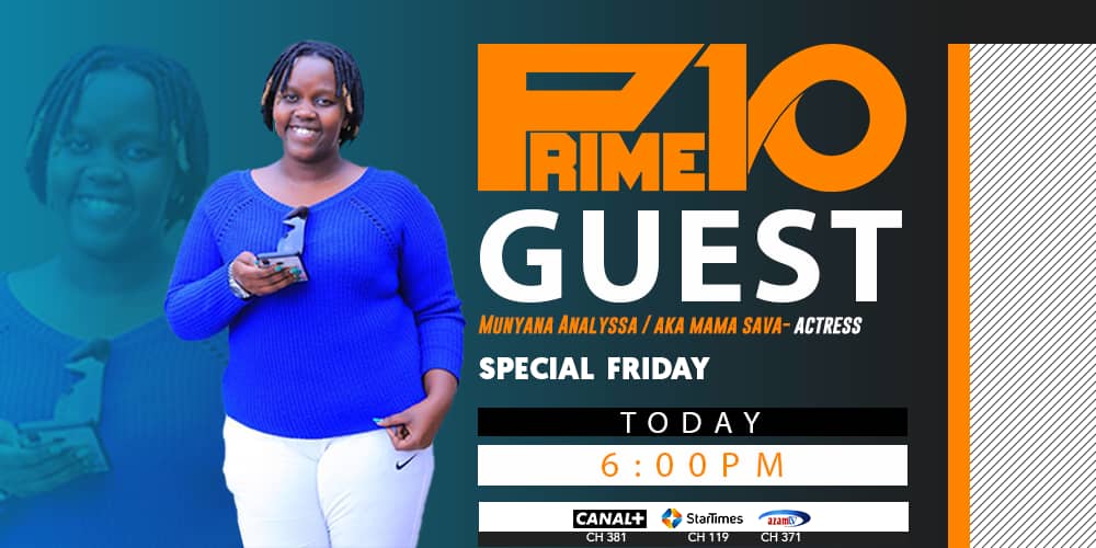 Radiotv10rwanda's tweet photo. #Prime10
Uyu munsi muri #10Prime turaganira n’ Umukinnyi wa filime, Munyana Analyssa wamenyekanye nka Mama Sava. Ntimucikwe ! https://t.co/1HPz53lJYF