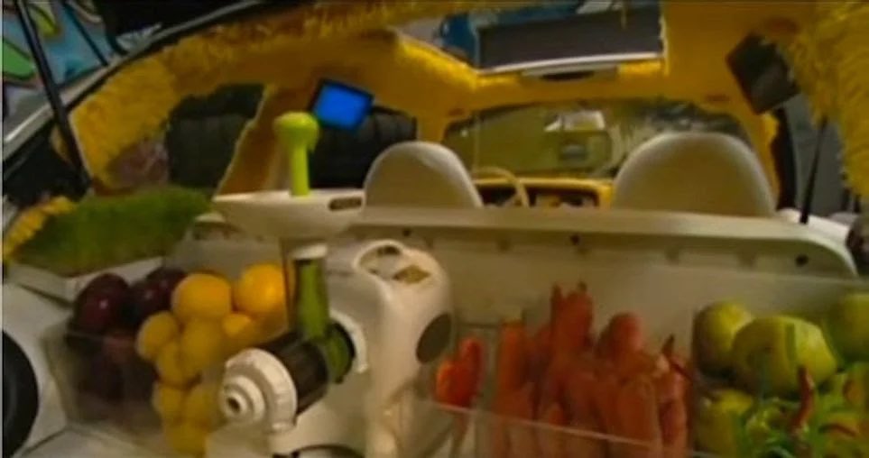 talking about shaking, this car has a JUICER. a JUICER. how much does the car shake when you toss in a whole lemon into that thing?!