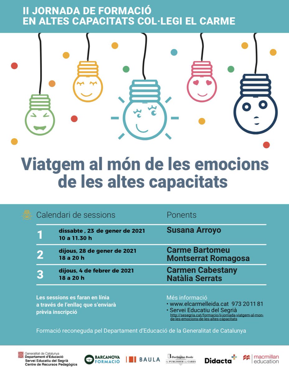Ho tenim tot preparat! La formació que ens portarà de viatge al món de les emocions i les Altes Capacitats! 🚀🤍 #𝗘𝗹𝗖𝗮𝗿𝗺𝗲𝗔𝘃𝗮𝗻𝗰̧𝗮