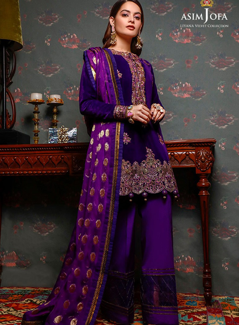 obpakistan's tweet photo. ♦️Ready to wear Collection♦️

Liyana by Asim Jofa Velvet Emb. Collection

Achieve a graceful look in this regal Purple design by Asim Jofa.
Shop Now: https://t.co/uZ3vzvP7Ww

Friendly Support Personals available at https://t.co/TGXSni41eB https://t.co/dyz2cTDHHU