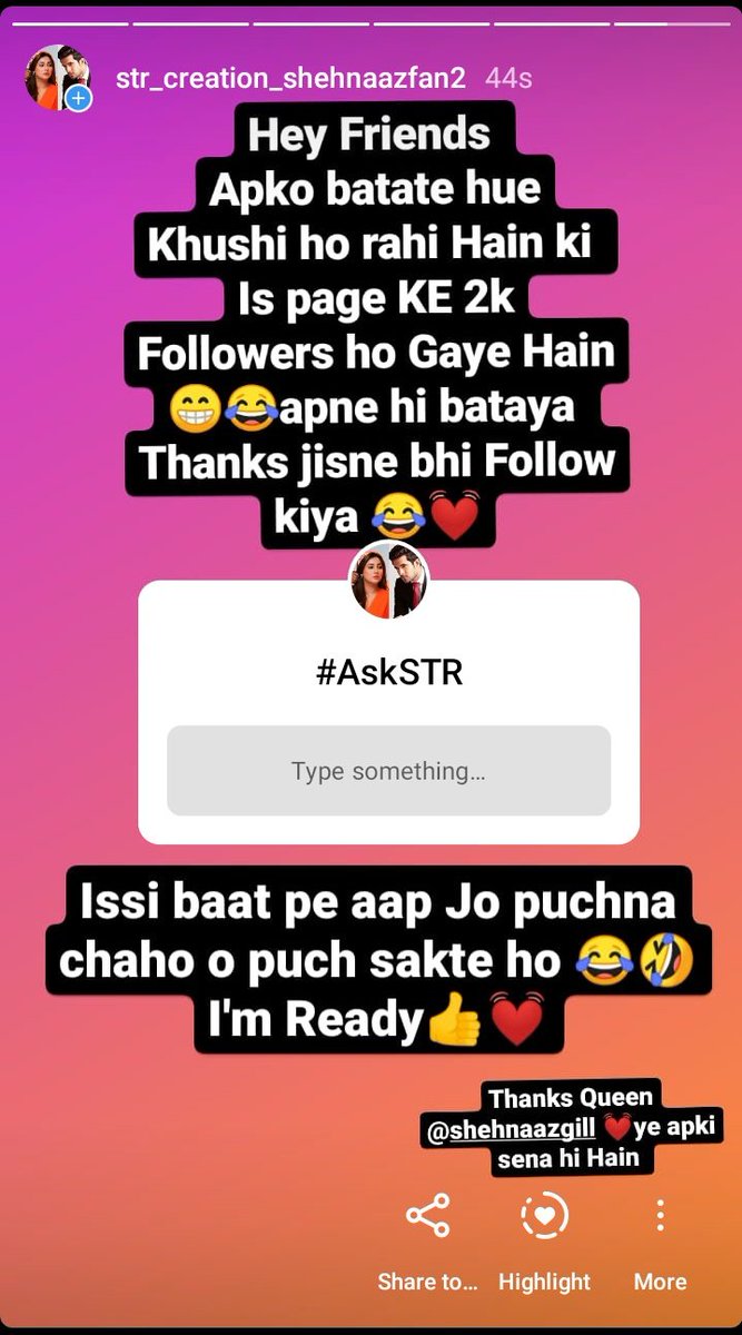M416Str's tweet photo. Finally 2K Instagram Followers done ๐๐
Isi Khushi me #AskSTR Rakha Hain๐
Insta PE jisko Que. Puchna Hain
https://t.co/qFwcmlqwrR AA jao ๐๐ฅบ๐คง๐
#MojWithShehnaazHits1B https://t.co/g60QyuhlG6