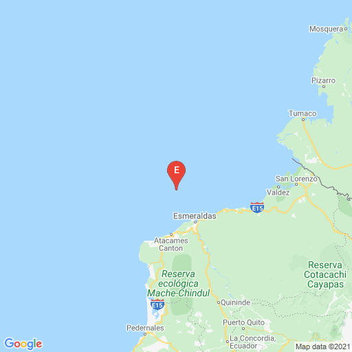IGecuador's tweet photo. #SISMO ID: igepn2021bajz Revisado 2021-01-15 05:35:13 TL Magnitud:4.70 Profundidad: 10.00 km, a 32.53km de Esmeraldas,Esmeraldas,Latitud: 1.2191 Longitud:-79.8020 Sintio este sismo? Reportelo! en https://t.co/x7Pu21duKj https://t.co/u0tQsj56kJ
