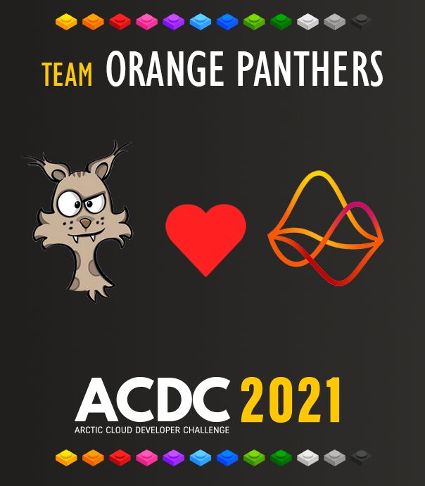 ArcticCloudDev's tweet image. Grrrr... The Orange Panthers from @AvanadeNorway are ready to fight for honor and glory in #ArcticCloudDev2021.. If you want to sign up your team you better hurry, the deadline is today!! buff.ly/2KrmmLQ