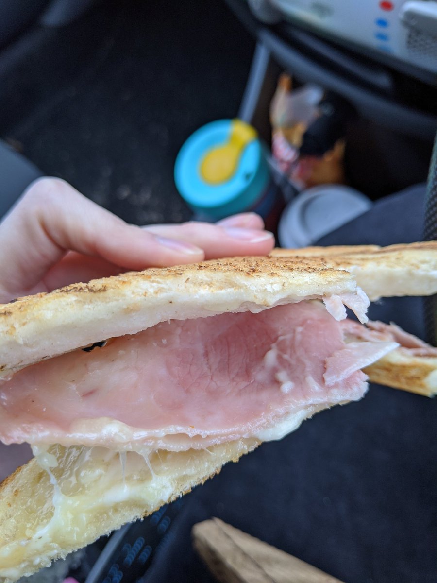 Super happy from having my covid vaccine, pick up a vegan toastie from <a href="/CostaCoffee/">Costa Coffee</a> at royal surrey hospital &amp; it's not vegan. Real dairy and real meat. This is not okay. Please can I talk to someone.