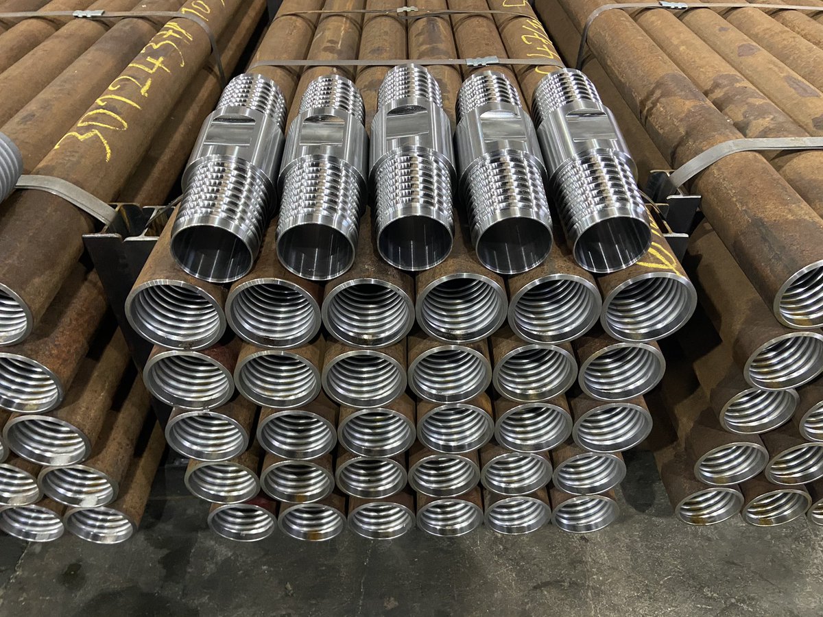 The first delivery of a large stock order of market leading EMDE Roto Percussive Casing, Crowns and Nipples. Contact us for more information info@stratumdrillingsolutions.com  #sales #service #support