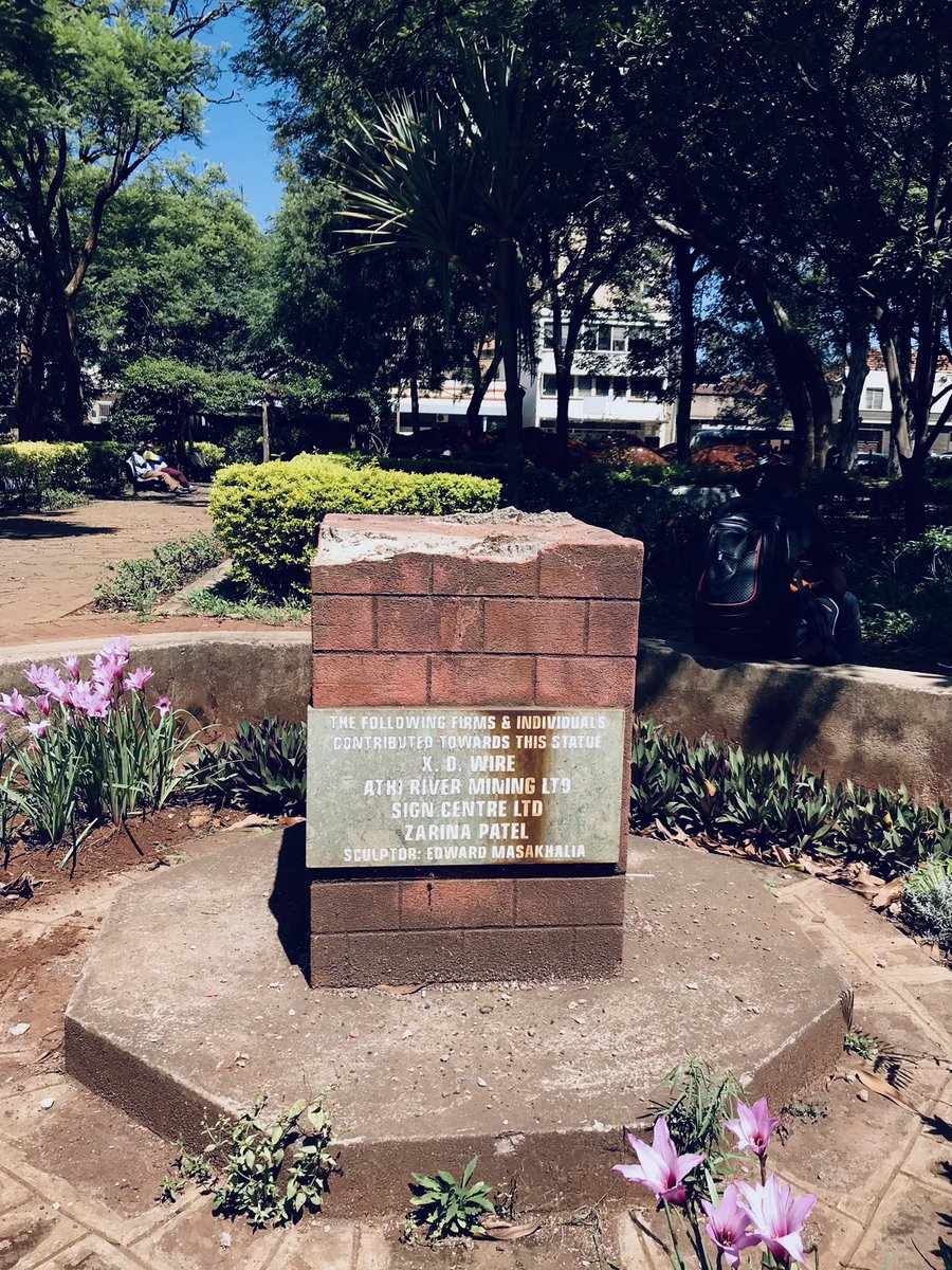 Before it was pulled down as well , Jeevanjee’s statue used to stand at the gardens too... Watching over Bunge La Mwananchi meetings (and occasional protesters). Which is poetic since he was vocal politically. Mobilizing the Indian Community in the struggle for equal rights.