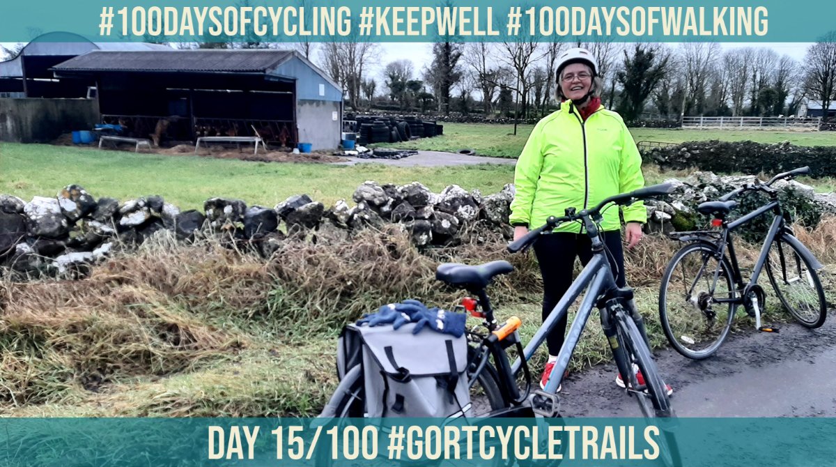CycleGort's tweet photo. #Goodmorning #Day15 we are halfway through January! Back in 2009 this road was flooded in #Skehanagh #Peterswell #BurrenLowlands it's part of the #LimeParkloop - a 6km loop country cycle - think narrow roads, cows, and if you are lucky, swans!
#KeepWell #100DaysOfCycling https://t.co/lXRp0URtZq