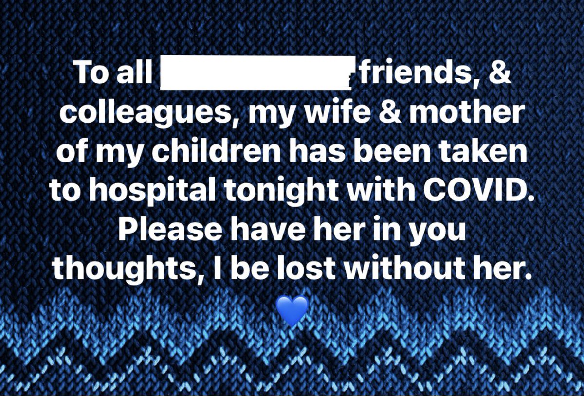 A good friend and one of the nicest people I’ve met lost his life to Covid yesterday. He was just 42. He posted this on Facebook about his wife on Saturday night. 5 days later, he’s gone. Do you ever question what the hell this life is? How do you even begin to make sense of it?
