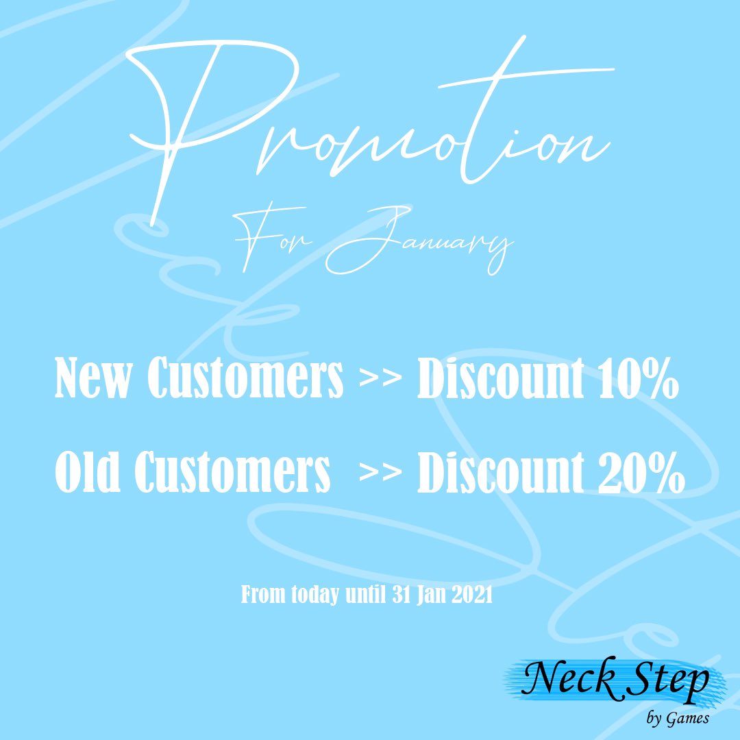 neck_step's tweet photo. โปรโมชั่นเดือนมกราคม
สำหรับลูกค้าทุกท่าน เพียงแค่ช้อปสินค้าในร้านก็รับส่วนลดสูงสุดถึง 20% ลดแบบสุดๆ ทั้งลูกค้าเก่าและลูกค้าใหม่เลยครับ
ช้อปเลย ตั้งแต่วันนี้ - 31 มกราคม 2021
#NeckStepbyGames #necklace #bracelet #handmade #handmadejewelry #stone #stonejewelry #กำไรหิน https://t.co/MTAmApGruC