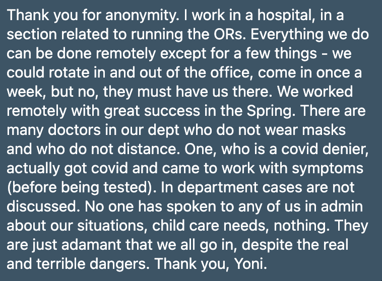 You might think hospitals would be thoughtful employers during a pandemic. You might.