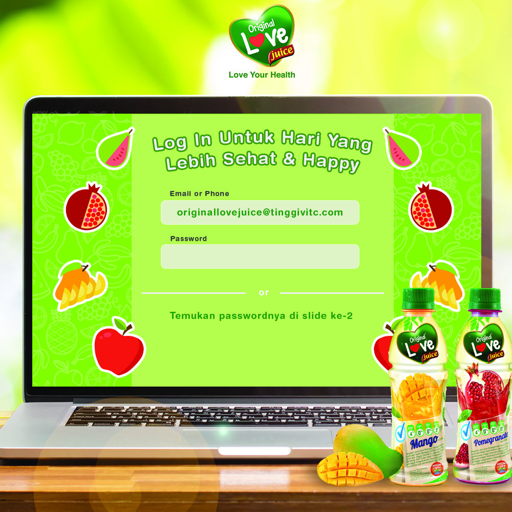 Lovely People, weekend gini pasti lagi seru-seruan bareng keluarga atau pasangan kan? Nah, biar momen kumpul kamu makin seru, ajak mereka main challenge log in sehat ala Love Juice ini yuk.
Clue: jawaban dari passwordnya bisa kamu cari di slide ke-2 yah.
#LoveJuice #KuisTwit https://t.co/UfvU4qhb0K