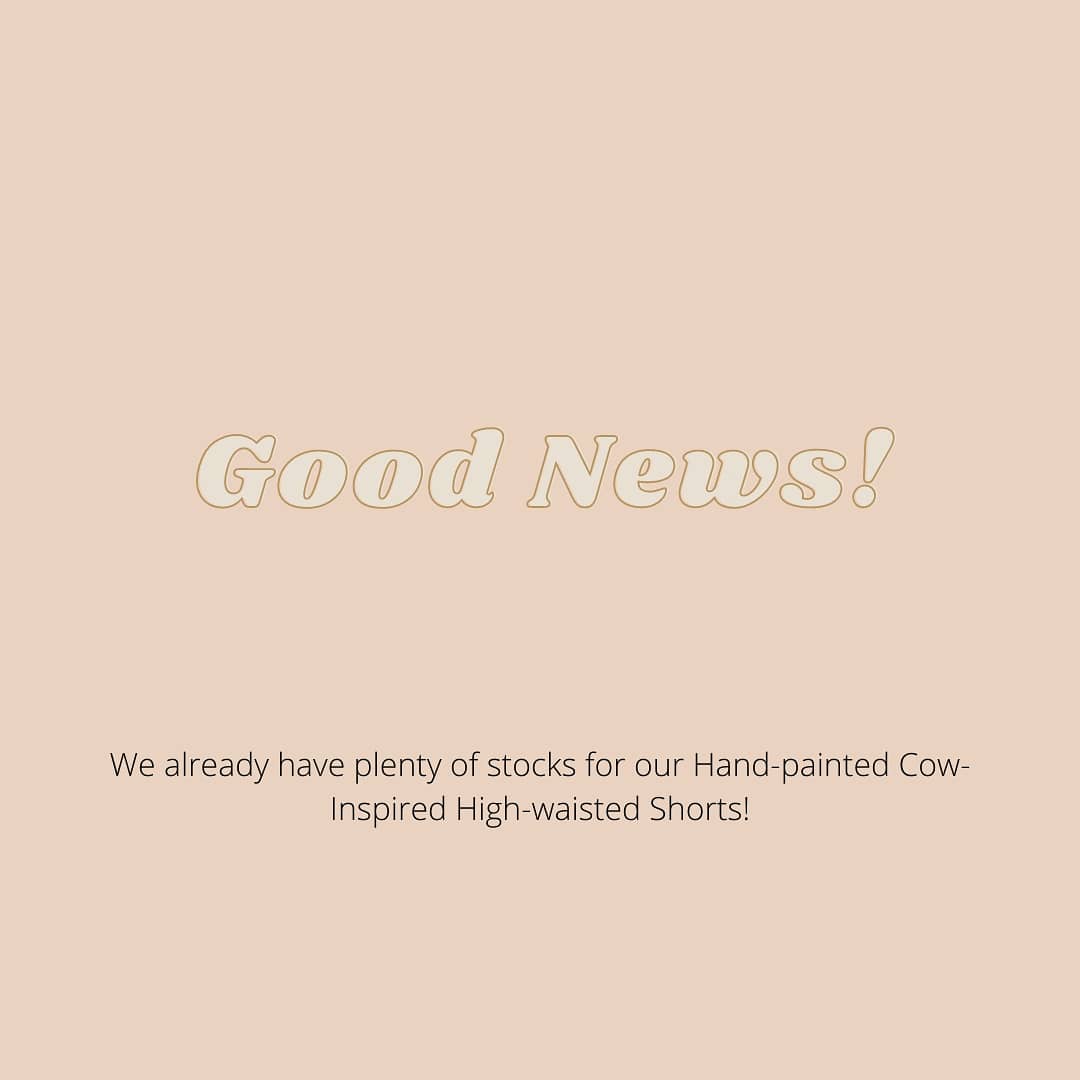 artistrylabel's tweet photo. Hola, crafters! We brought some good news for you.

Our hand-painted cow-inspired high-waisted shorts are already available from sizes 26-29. That means, we now have plenty stocks of 'em 😉. These shorts are surely perfect for your daily ootds and showcasing your minimalist vibe. https://t.co/n76xwNbrUJ