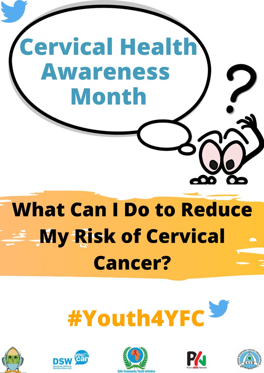 safecommunity4's tweet photo. It's #CervicalCancerAwarenessMonth! Cervical Cancer Prevention begins with YOU! what are some ways you can reduce your risk of getting #Youth4YFC #STOPCervicalCancer @DOHkilifi  @DSWKenya @UNFPAKe @Women4Cancer @kenconetwork https://t.co/sTnU32nJHT