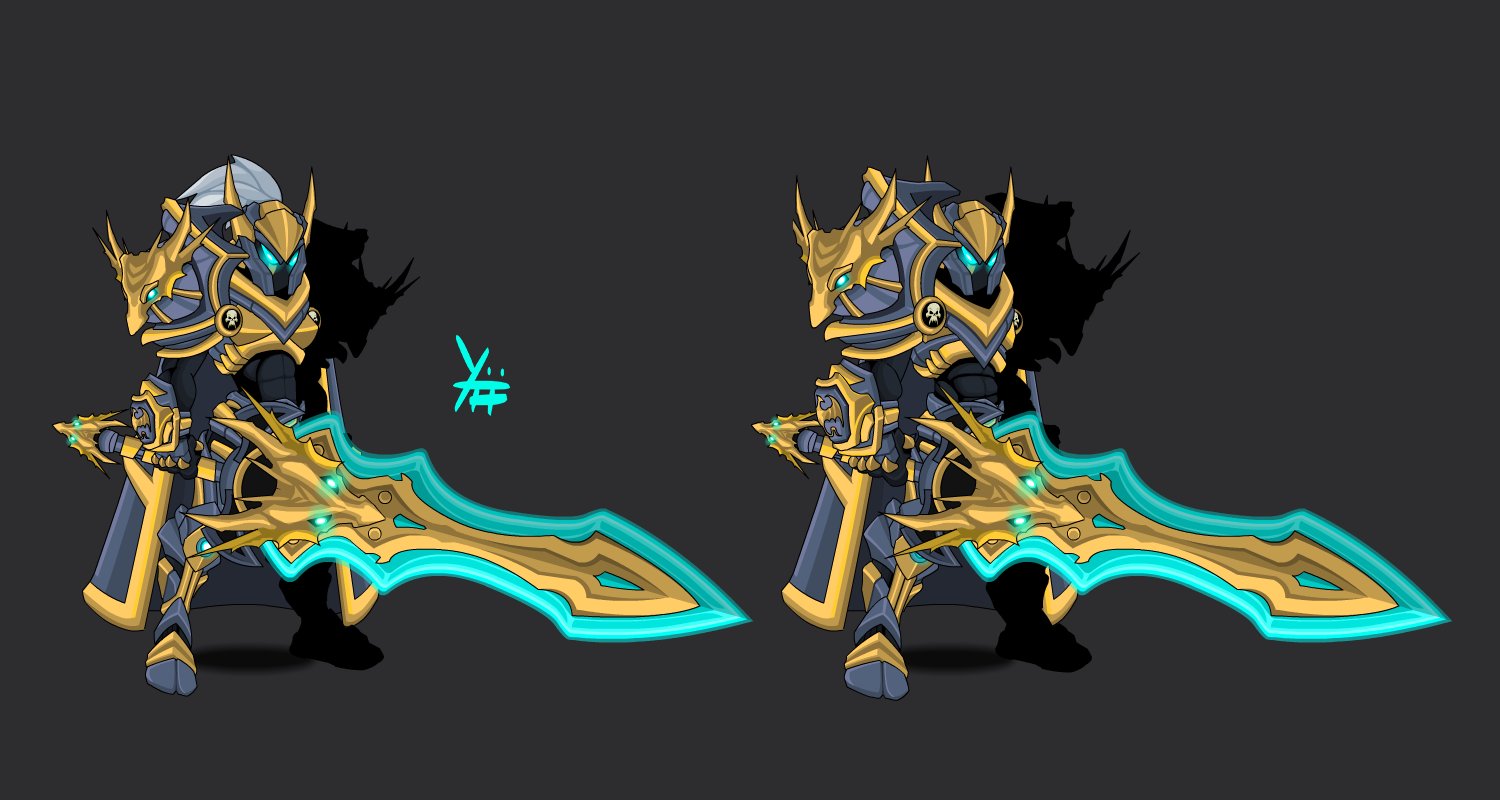 Kartos on X: Dragonknight of Nulgath After lot of tweaking to match the # AQW body shape, here the final view + Dragonsword of Nulgath👌   / X