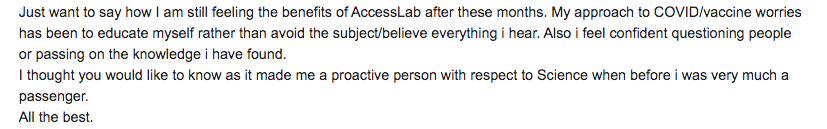LottyBrand's tweet photo. This unsolicited feedback from an #AccessLab with @FoamKernow in November ❤️ ! This is what all science communication events should result in.
Confidence ✅
Questioning ✅
Passing on knowledge ✅
Proactive rather than passive ✅
🙏🙏🙏 https://t.co/pmEmnmK8n1