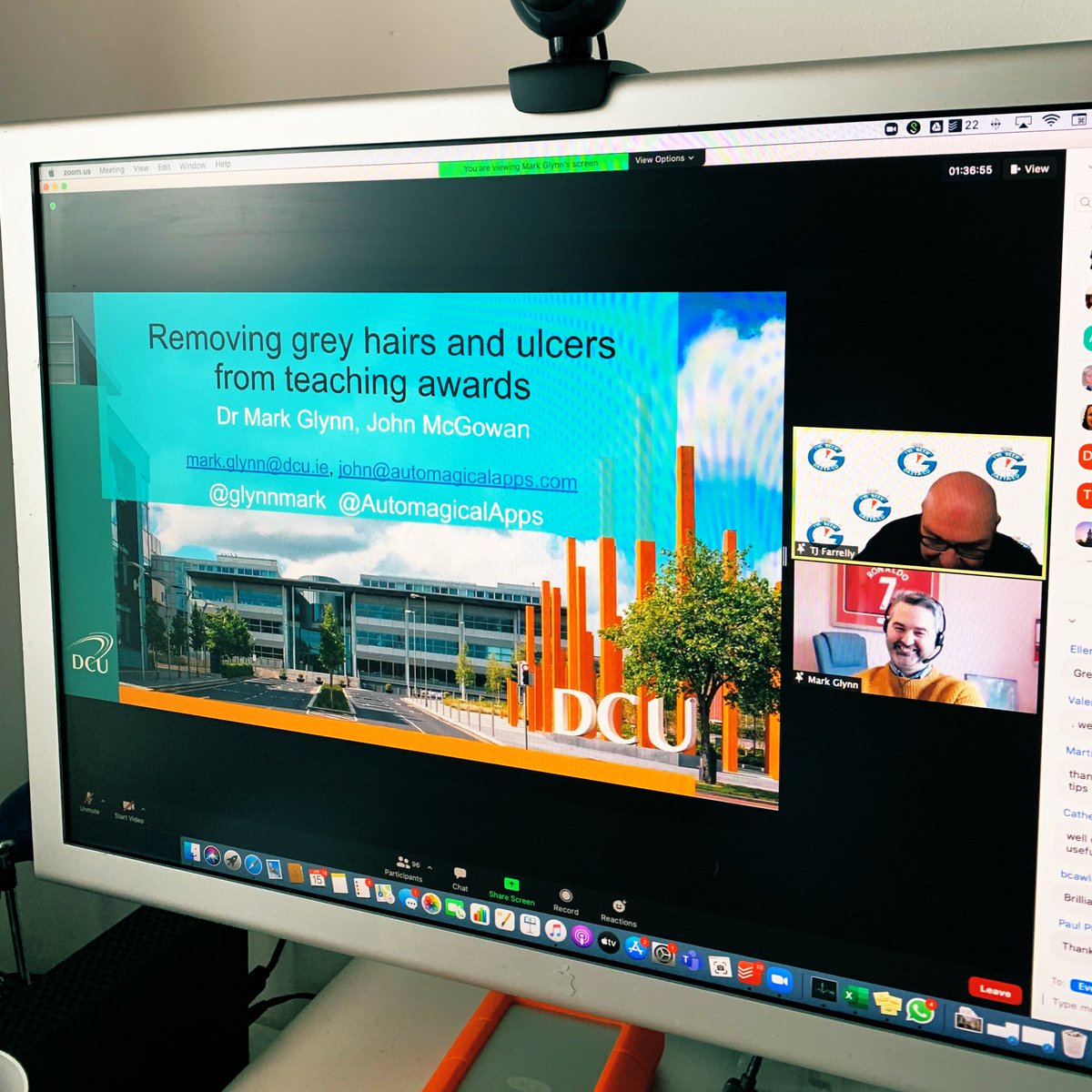 lowneyrob's tweet photo. Taking to the Gasta stage at #EdTechIE2021 now is @glynnmark talking about the @TEU_DCU automated approach to managing teaching excellence awards https://t.co/HNvvTBFo65