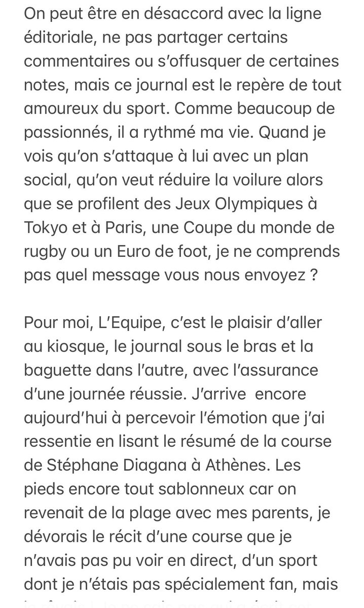 nmahut's tweet image. Voici ma lettre ouverte à l’Equipe...
@lequipe