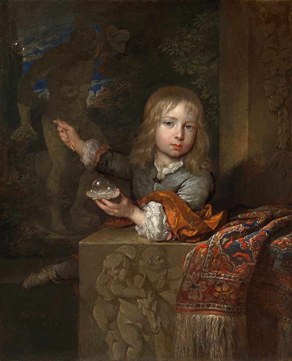 OldPortraiture's tweet photo. Died #OnThisDay in 1684: Dutch painter #CasparNetscher (1639-84)
Portrait of a Boy Blowing Soap Bubbles, 1679
#Netscher #DutchBaroque #ChildrenInArt https://t.co/noDMiKjFIM