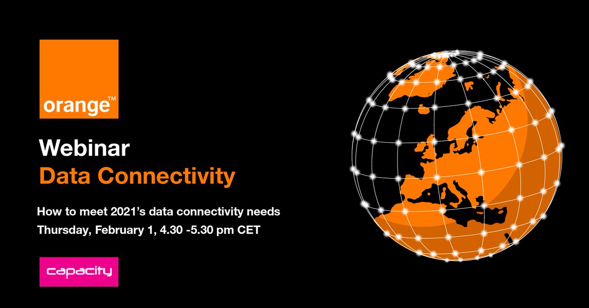 Orange Wholesale (@orangewholesale) on Twitter photo ❗️Don’t miss our webinar « How to meet 2021's data #connectivity needs? » 🔸Monday, February 1st at 4:30 CET🔸 With our speakers 🔉: Carine Romanetti, Jean-Louis Leroux, <a href="/BarraqueJM/">Jean-Marc Barraqué</a>, <a href="/AnneMorelpbdl/">Anne Morel</a>, moderated by <a href="/JasonMcGeeAbe/">Jason McGee-Abe</a>. Register here ➡️ oran.ge/38C5Ylm ❗️Don’t miss our webinar « How to meet 2021's data #connectivity needs? » 🔸Monday, February 1st at 4:30 CET🔸 With our speakers 🔉: Carine Romanetti, Jean-Louis Leroux, <a href="/BarraqueJM/">Jean-Marc Barraqué</a>, <a href="/AnneMorelpbdl/">Anne Morel</a>, moderated by <a href="/JasonMcGeeAbe/">Jason McGee-Abe</a>. Register here ➡️ oran.ge/38C5Ylm