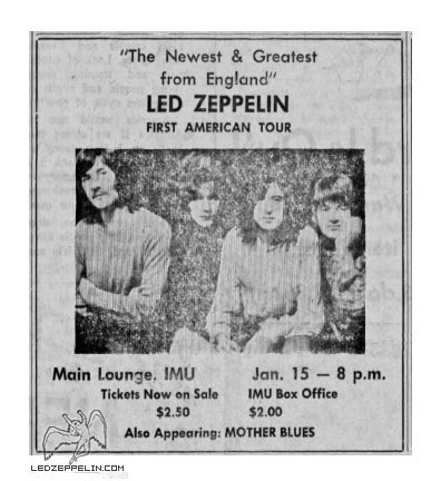 LedZeppDay's tweet photo. January 15, 1969

Led Zeppelin play in Iowa City, IA. https://t.co/8hXyaJCh12