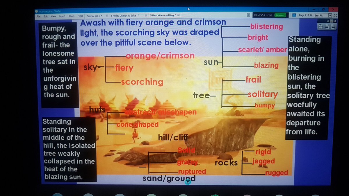 Ms_Nizami_WWA's tweet photo. So so proud of 6ZN and the fantastic descriptive sentences they were able to create using thinking forks! 
Nouns ➡️ Adjectives ➡️ literary devices
You made this such an enjoyable lesson! 👏🏼👏🏼👏🏼
@UL_Year6 @winston_way https://t.co/RxTViko6Fq