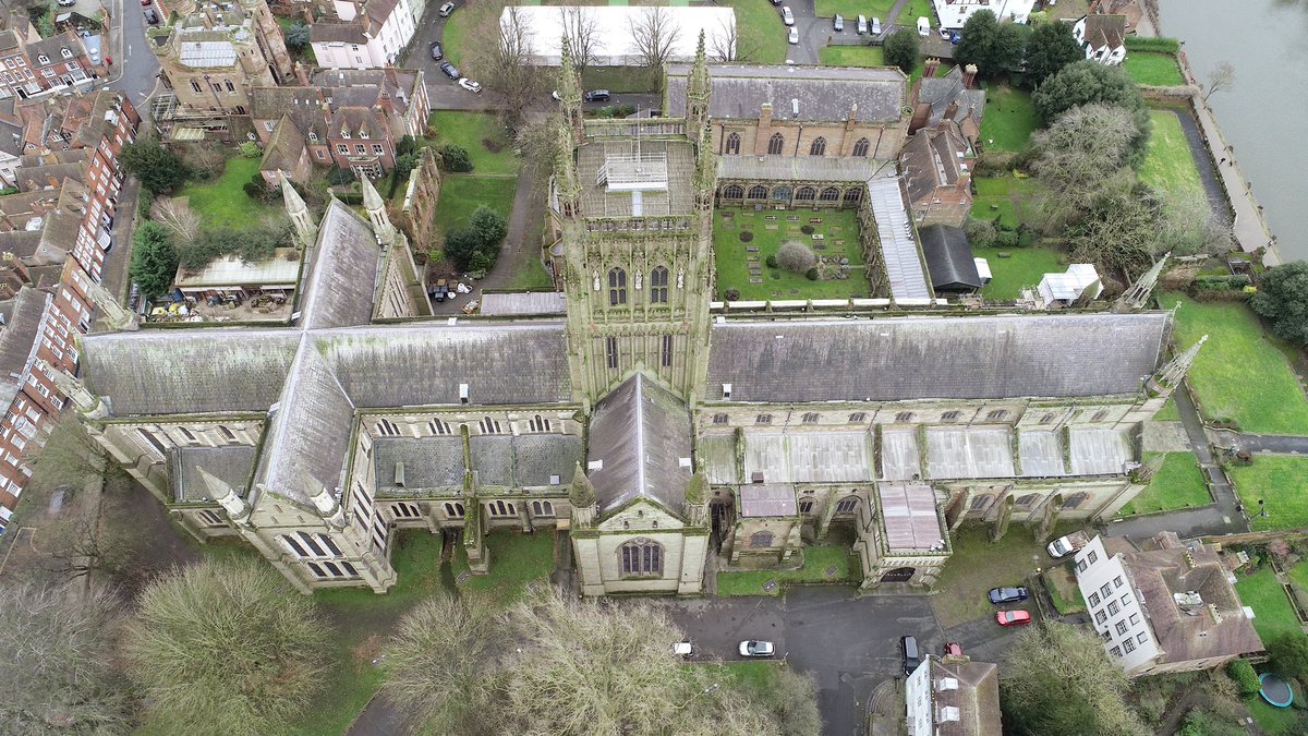 Fabulous aerial shot of beautiful Worcester cathedral. #aerialdronephotography #drones #dronesurveying #uavsurvey #uav #worcestershirebusiness