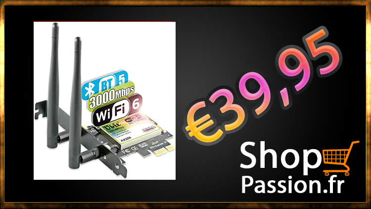 ShoppassionF's tweet photo. Ubit Carte Réseau PCI-E AX WiFi 6 sans Fil 2974 Mbps| Bluetooth 5.0
WiFi 6 Meilleure couverture | Vitesse plus rapide de 2,4 Gbit / s | Bluetooth 5.0 | 802.11ax double bande 2x2 160 MHz

Lien: https://t.co/65ZSR0NGAz

#bluetooth #wifi #carteréseau #sansfil #OFDMA #technologie https://t.co/hJiLTHZgC9