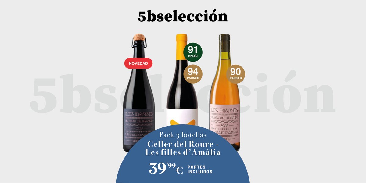 5bseleccion's tweet photo. La magia de la mandó. Nuestra selección de hoy viene de la mano de @cellerdelroure Pablo Calatayud ha interpretado como nadie la genuina mandó, que elabora en tinto, rosado y espumoso con maestría. Puedes conseguir el pack en: https://t.co/fvEGGdD3Kg https://t.co/DsjUiJwVVG
