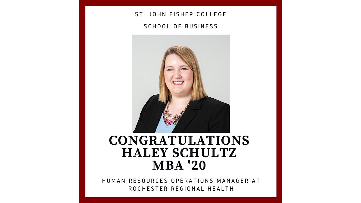 Congratulations MBA ‘20 Grad Haley Schultz!