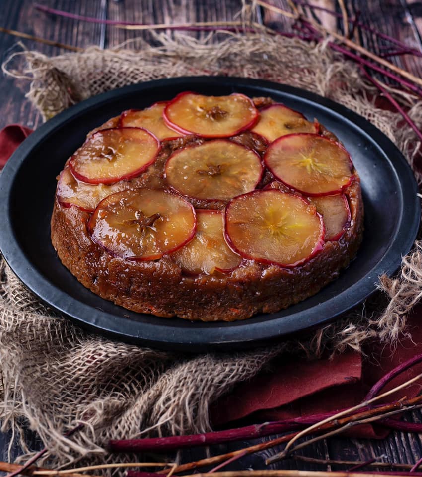 The talented <a href="/IreneMatys/">Irene Matys</a> is a true advocate for local food. Thank you Irene for including our Red Prince Apple in your new Apple &amp; Carrot Walnut Cinnamon Whisky Upside Down Cake! Find the recipe on her website at irenematys.com/apple-and-carr… #cake #apples #recipe