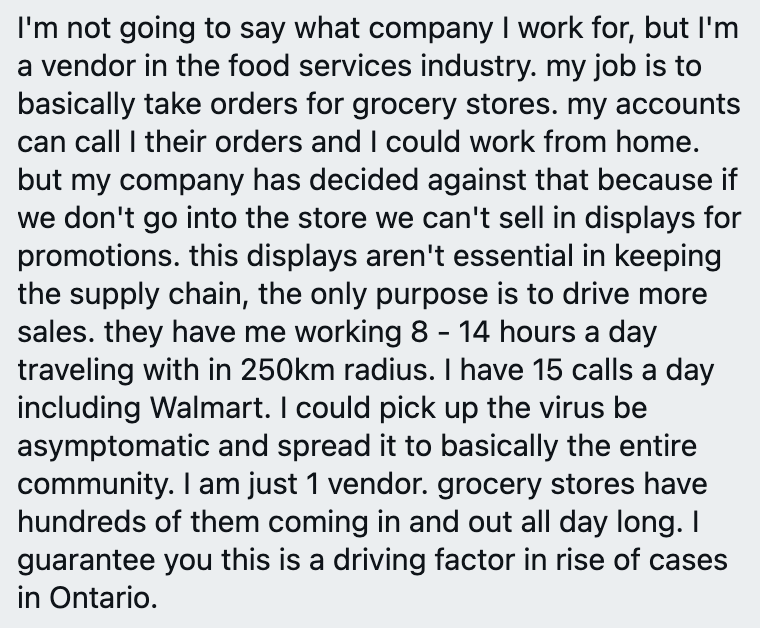 Promotional food displays are so essential that hundreds of vendors are travelling around the province to multiple grocery stores daily to sell them