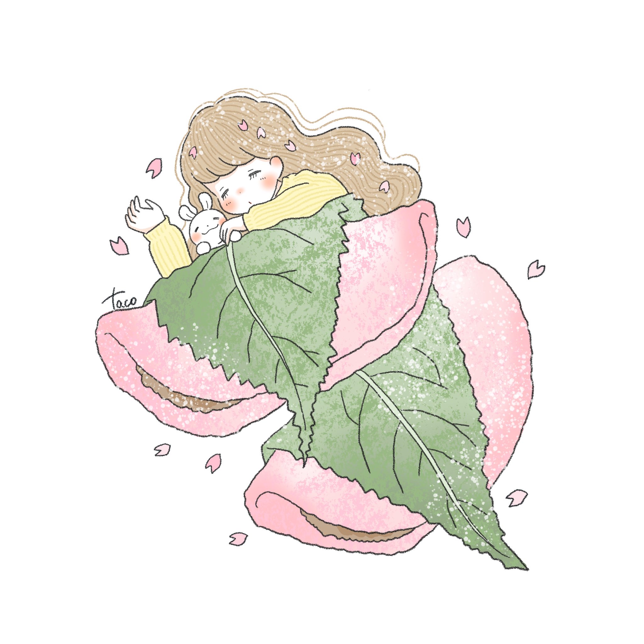 Twitter 上的 Tacomaru イラスト さくらもち イラスト イラスト好きな人と繋がりたい 絵描きさんと繋がりたい 女の子 イラスト かわいいイラスト ゆるいイラスト 絵が好きな人と繋がりたい いらすとぐらむ ゆめかわいい ほっこりイラスト 寝顔 寝顔は天使