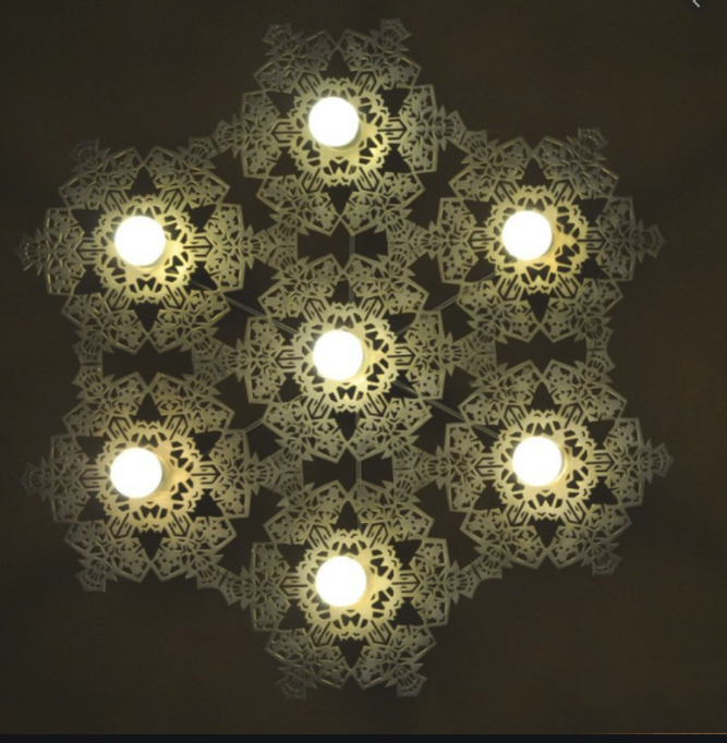 In 1904 he was commissioned to decorate the interior of Kraków's Medical Society. Wyspiański created furniture, friezes, & chandeliers shaped like snowflakes based on photos through a microscope by Wilson Bentley - His way of marking the city getting electricity in that year 4/