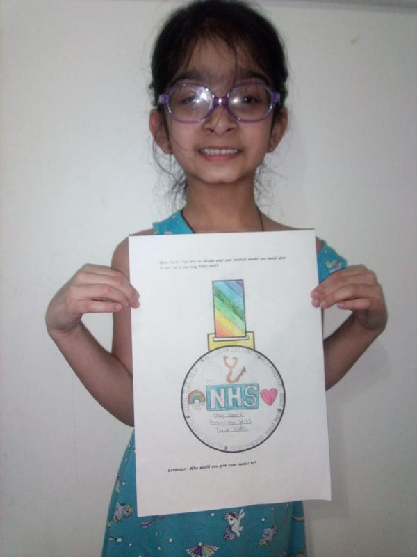St_JamesYear2's tweet photo. This week for home learning, Year 2 have been looking at medical heroes from our past. The children have designed some beautiful bravery medals for our current NHS heroes to say a huge thank you @NHSuk 🎖️🌈 https://t.co/fXIioraBI4