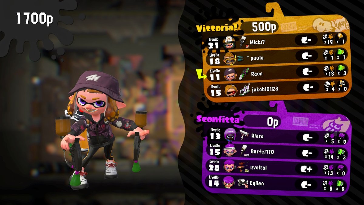 RaenTv's tweet photo. #Splatoon2 #NintendoSwitch    record di kill. Se volete giocare con me, inviatemi il vostro codice amico https://t.co/LhxUUOS0ox