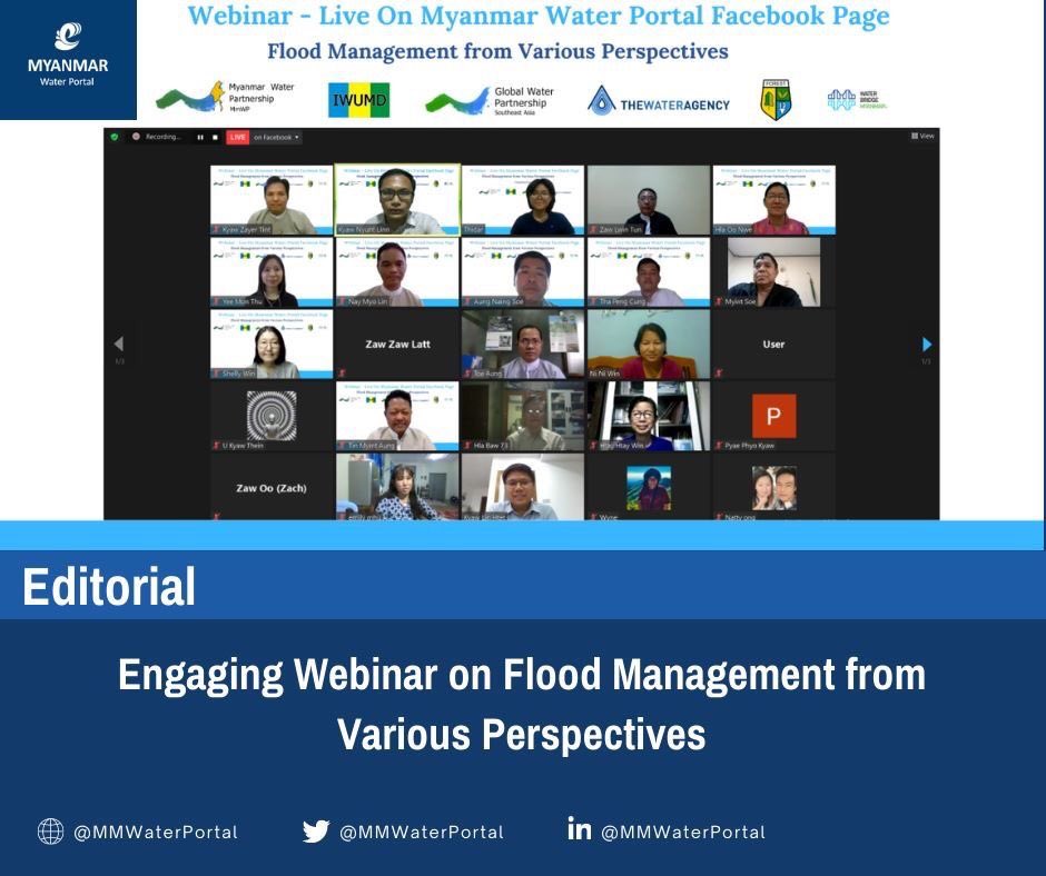You can read the summary article of the previous webinar "Flood Management from Various Perspectives" which was held on 3rd January. #myanmar #flood 

You can also download the presentation and video files altogether. 

To read the article  ➡️ bit.ly/3srrhh8

#waterMM