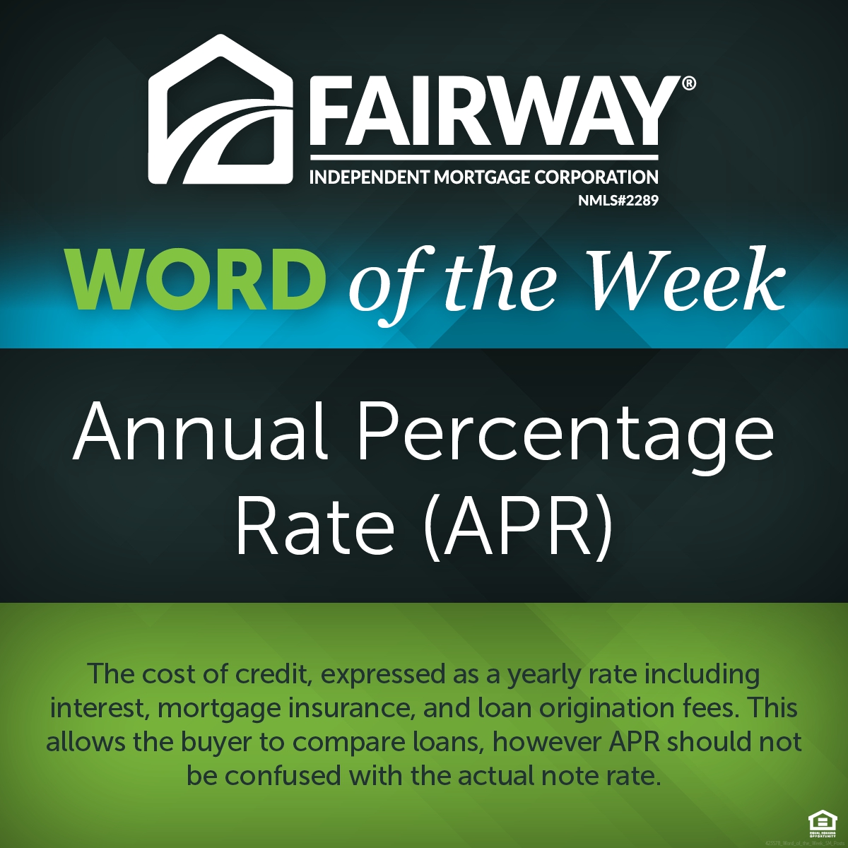 It is important to know what mortgage terms mean. Read the above to learn what an APR is. #MortgageTerms #HomeMortgage #FairwayIndependentMortgage