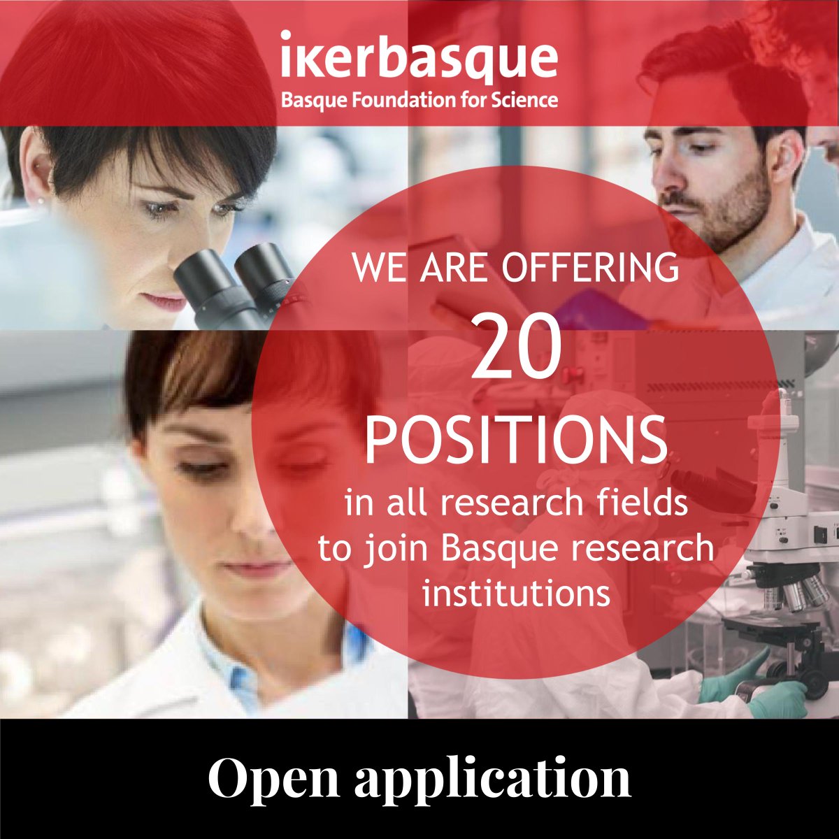 🔴Research Fellows 2021 call is now open🔊🔊
Ikerbasque has launched a new call offering 20 positions for postdoctoral researchers. 
Deadline: 10th of March
Applications at calls.ikerbasque.net