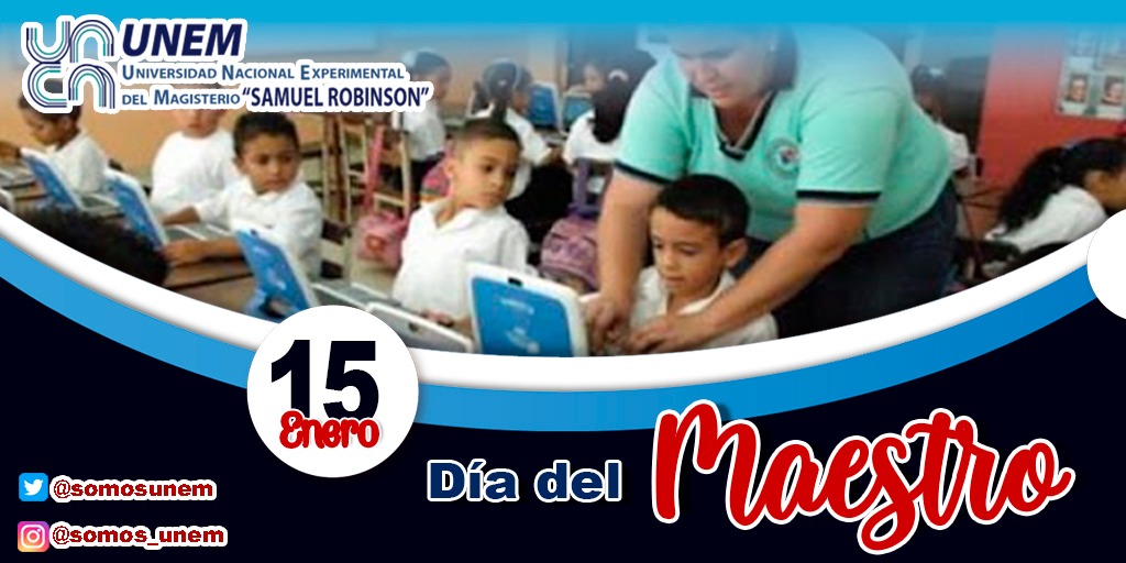 La Universidad Nacional Experimental del Magisterio Samuel Robinson rinde un merecido homenaje a las Maestras y Maestros por su esfuerzo y dedicación en mantener una educación de calidad en la formación de los niños y jóvenes de nuestra Patria.

¡Feliz #DiadelMaestro!