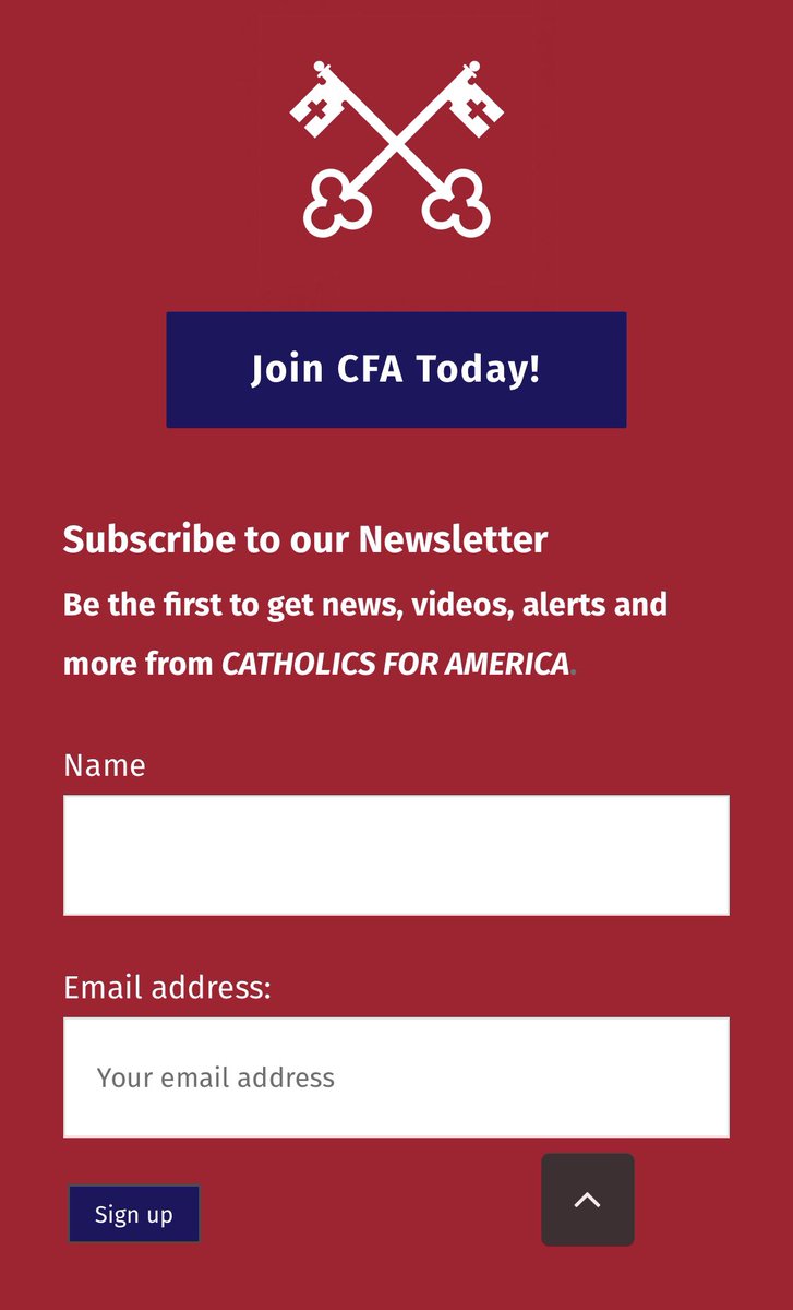 It is imperative to sign-up on our email newsletter list due to the current uncertainty of social media platforms.
Click on our website link below to sign-up on our email list and to see our website’s new look.
Thank you and God be with you.
catholicsforamerica.org