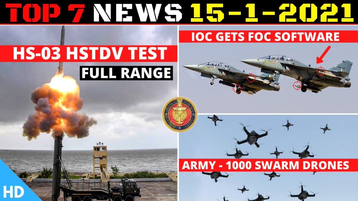 defencealerts's tweet photo. 🔴Indian Defence Updates : #HSTDV Full Range Test,#IndianArmy #SwarmDrones Demo,IOC #Tejas Updated,#SeaDragon2021 ASW Exercise.
Watch it here :: https://t.co/9fk9PuvXQ2 https://t.co/OhjwLV5Kb4