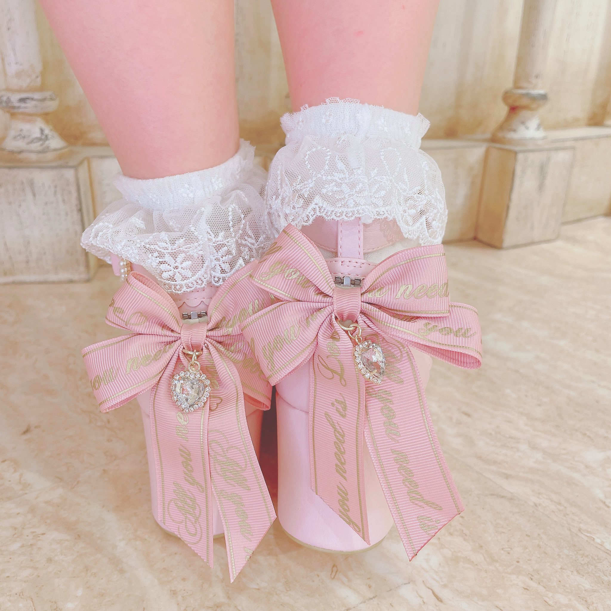 LIZ LISA リボン付きプラットフォームシューズ （取り置き中） LIZ LISA リボン付きプラットフォームシューズ （取り置き中）